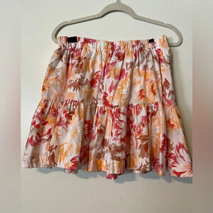 Abercrombie and Fitch Tiered Abstract Floral Mini Skirt Size Large